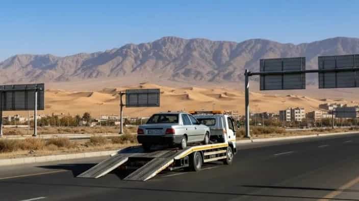 امداد خودرو کاشان نزدیک شما اعزام آنی یدک‌کش